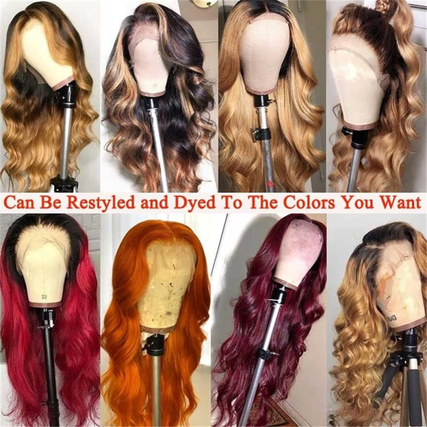 13X4 Lace-Front Human-Hair-Wigs - Body Wave Hair 150% Density for Black Women,Natural Color Virgin Lace Frontal Wigs Pre Plucked Hair (20Inch, Body Wave) - Image 4