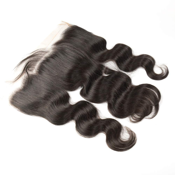 13X4 Lace Frontal Closure Ear to Ear Brazilian Virgin Remy Human Hair with Baby Hair Three Parts Body Wave Hair Frontal Natural Color 12 Inch - Image 2
