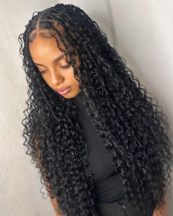 13X4 HD Lace Front Wigs Human Hair Deep Wave 44 Inch Glueless Wigs Human Hair Wet and Wavy 180 Density Lace Frontal Wigs Human Hair Closure Wig Human Hair for Women Natural Black - Image 2