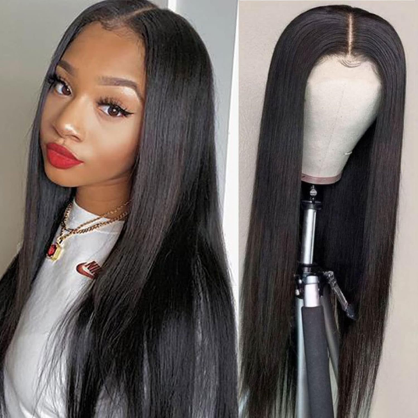 13X4 Lace Front Wigs Human Hair 150 Density Glueless Pre Plucked Brazilian Body Wave Human Hair Wigs for Black Women Lace Closure Wigs Human Hair with Baby Hair Bleached Knots Natural Black (13X4 Transparent, 30Inches)