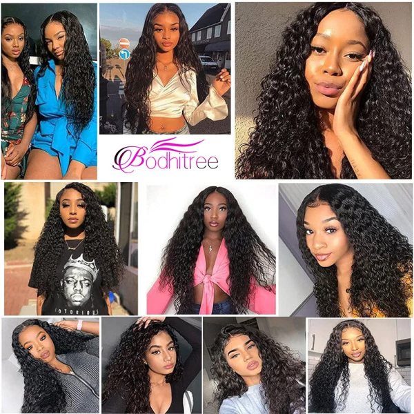 13X4 Curly Lace Front Human Hair Wig - HD Transparent Frontal, Pre-Plucked with Baby Hair for Black Women - Brazilian Virgin Hair, 150% Density, 20 Inch, Natural Color - Image 6