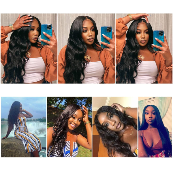 13X4Lace Front Wigs Human Hair Body Wave Wigs for Black Women Human20Inch HD Lace Front Wigs Hair Pre Plucked with Baby Hair 150% Density 10A Grade Brazilian Wigs Body Wave Wigs - Image 7
