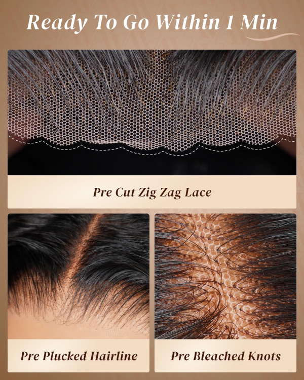 13X4 Loose Curly Wave Wig 1B/30 Ready to Go Glueless Wigs Human Hair Highlight Lace Front Wig Human Hair Pre Plucked Cut Lace 210% Density Pre Bleached (24Inch, 13X4 Loose Wave) - Image 3