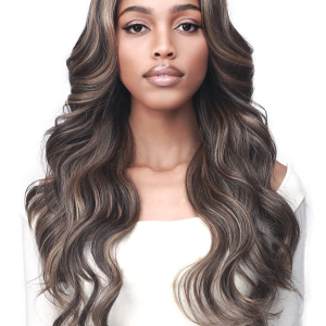 Synthetic Hair HD Lace Front Wig - MLF704 MONALISA, 5.5" HD Lace Wigs with Glueless Grip Series, High Heat Resistant Wigs (TFS1B/CPBG)