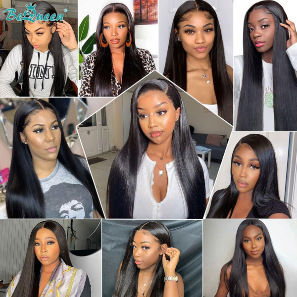 13X4 Lace Front Wigs Human Hair 150 Density Glueless Pre Plucked Brazilian Body Wave Human Hair Wigs for Black Women Lace Closure Wigs Human Hair with Baby Hair Bleached Knots Natural Black (13X4 Transparent, 30Inches) - Image 6