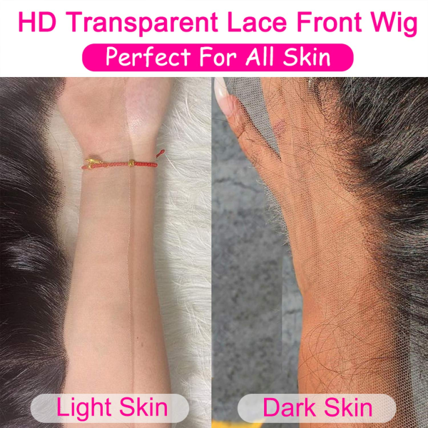 Curly Lace Front Wig Human Hair,Hd Transparent Lace Front Wigs Human Hair Pre Plucked,Wet and Wavy Wigs Human Hair,16Inch ,13X4X1 Glueless Water Wave Lace Front Wigs Human Hair for Black Women - Image 4