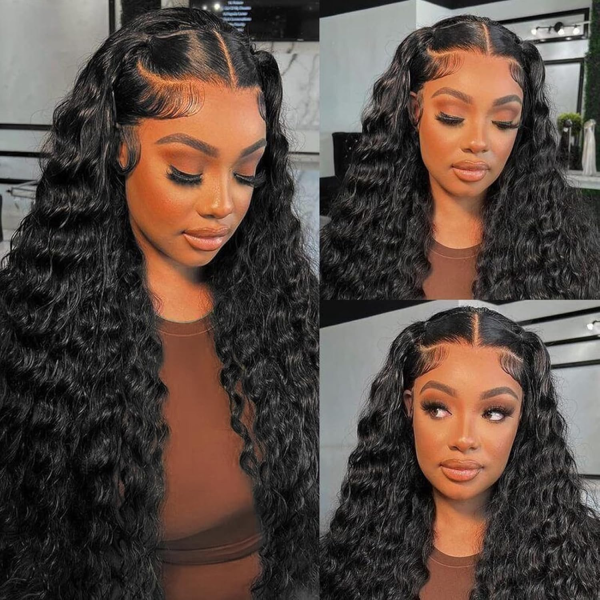 Lace Front Wigs Synthetic Glueless Wigs Pre Plucked 13X6 HD Lace Frontal Wigs Loose Curly Natural Hairline with Baby Hair for Women 14 Inch - Image 5