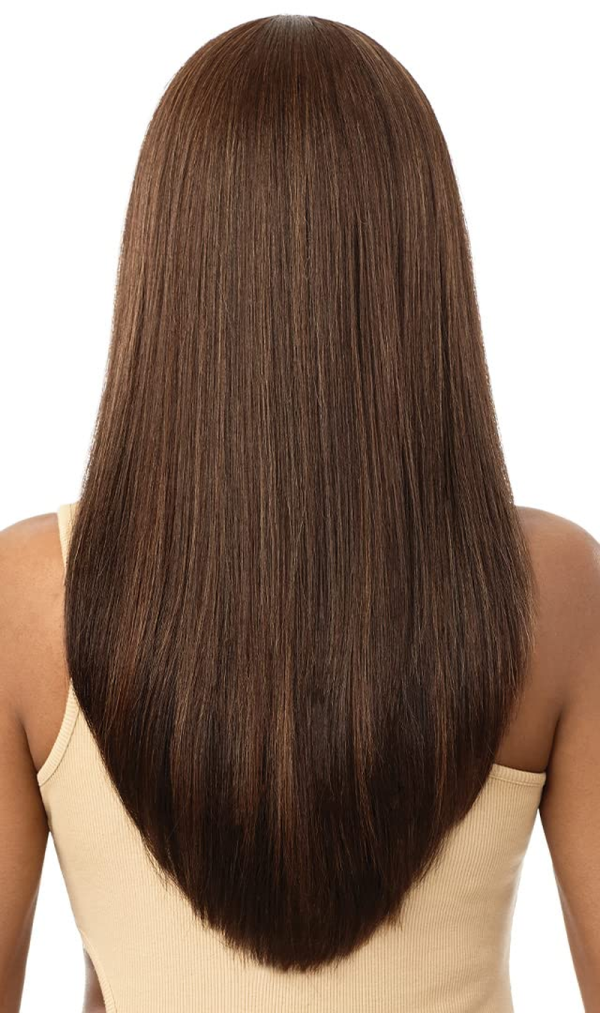 100% Human Hair Blend 13X6 Hand-Tied 360 Lace Frontal Wig - MARISA (Color:Dr RED VELVET) - Image 5