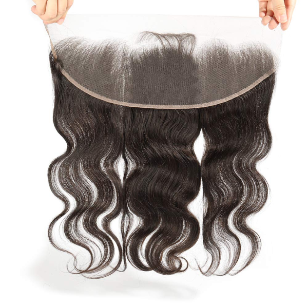 13X4 Lace Frontal Closure Ear to Ear Brazilian Virgin Remy Human Hair with Baby Hair Three Parts Body Wave Hair Frontal Natural Color 12 Inch - Image 7