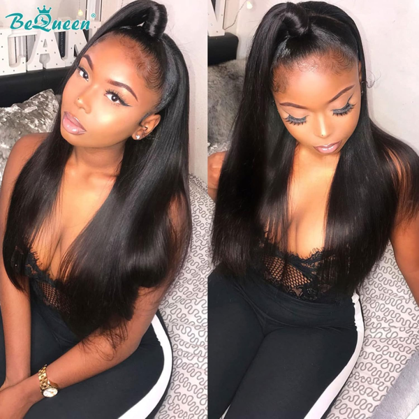 13X4 Lace Front Wigs Human Hair 150 Density Glueless Pre Plucked Brazilian Body Wave Human Hair Wigs for Black Women Lace Closure Wigs Human Hair with Baby Hair Bleached Knots Natural Black (13X4 Transparent, 30Inches) - Image 8