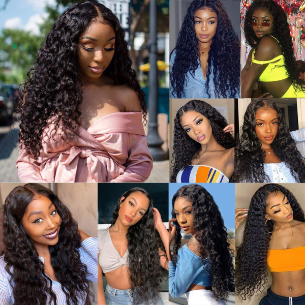 Curly Lace Front Wig Human Hair,Hd Transparent Lace Front Wigs Human Hair Pre Plucked,Wet and Wavy Wigs Human Hair,16Inch ,13X4X1 Glueless Water Wave Lace Front Wigs Human Hair for Black Women - Image 6