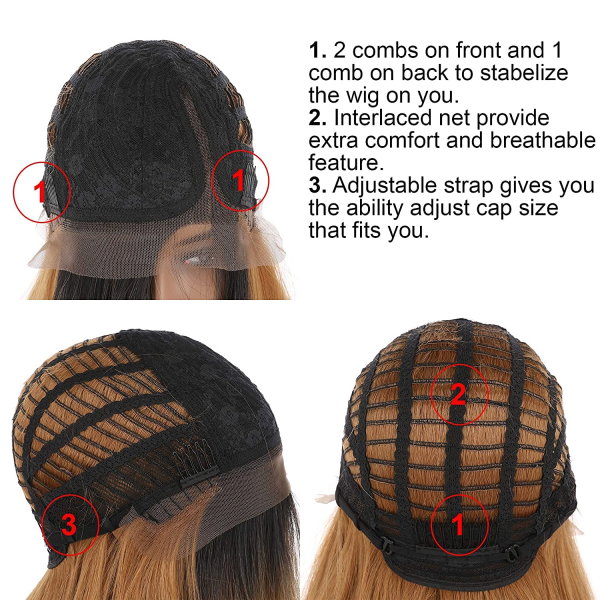 18 Inch Premium High-Temperature Synthetic Hair 130% Density Straight Lace Front Side Part Long Wigs (Light Ash Blonde Evenly Blended with Cool Platinum Blonde and Dark Roots-Rl19/23Ss) - Image 7