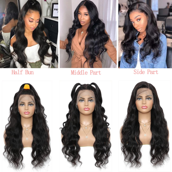 13X4Lace Front Wigs Human Hair Body Wave Wigs for Black Women Human20Inch HD Lace Front Wigs Hair Pre Plucked with Baby Hair 150% Density 10A Grade Brazilian Wigs Body Wave Wigs - Image 4