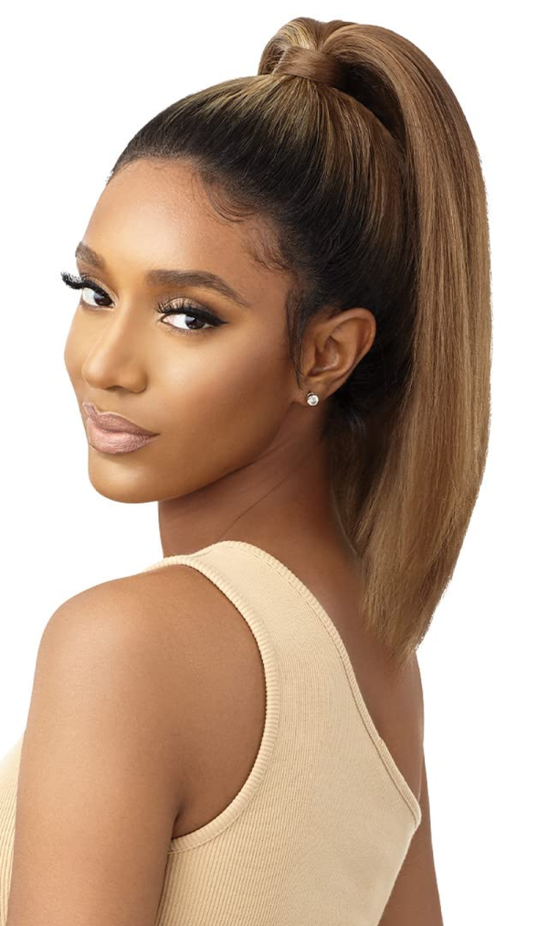 100% Human Hair Blend 13X6 Hand-Tied 360 Lace Frontal Wig - MARISA (Color:Dr RED VELVET) - Image 3