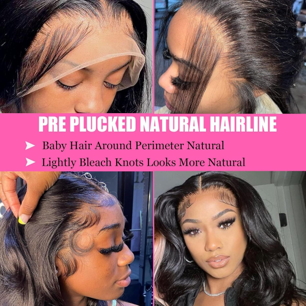 13X4 Lace Frontal Wigs Human Hair Body Wave 100% Unprocessed Brazilian Virgin Human Hair Wigs for Black Women 200% Density (20 Inch) - Image 3