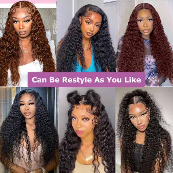 24 Inch 13X6 Lace Front Wigs Human Hair 200 Density Deep Wave Lace Front Wigs Human Hair 13X6 Deep Wave HD Frontal Wigs for Women Pre Plucked (13X6 Deep Wig, 24 Inch) - Image 6