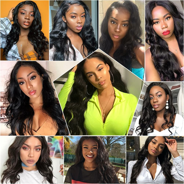 13X4 Lace-Front Human-Hair-Wigs - Body Wave Hair 150% Density for Black Women,Natural Color Virgin Lace Frontal Wigs Pre Plucked Hair (20Inch, Body Wave) - Image 5