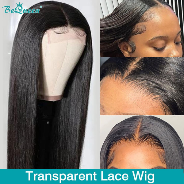 13X4 Lace Front Wigs Human Hair 150 Density Glueless Pre Plucked Brazilian Body Wave Human Hair Wigs for Black Women Lace Closure Wigs Human Hair with Baby Hair Bleached Knots Natural Black (13X4 Transparent, 30Inches) - Image 4
