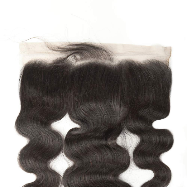 13X4 Lace Frontal Closure Ear to Ear Brazilian Virgin Remy Human Hair with Baby Hair Three Parts Body Wave Hair Frontal Natural Color 12 Inch - Image 4