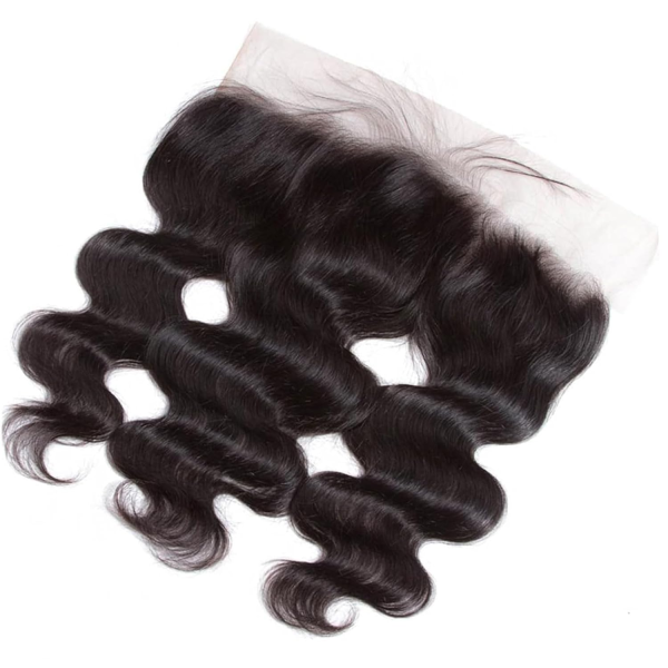 13X4 Lace Frontal Closure Body Wave Ear to Ear HD Lace Frontal 14 Inch Brazilian Human Hair Closure Free Part 150% Density Body Wave Hair Extensions Pre Plucked Natural Black - Image 2
