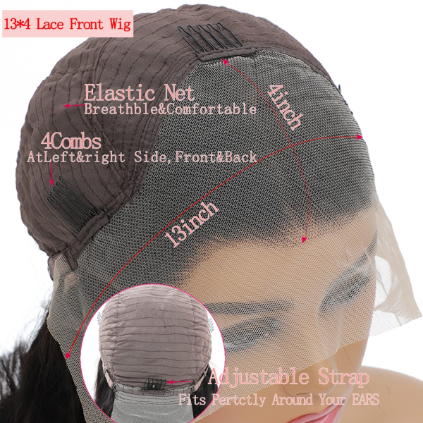 13X4Lace Front Wigs Human Hair Body Wave Wigs for Black Women Human20Inch HD Lace Front Wigs Hair Pre Plucked with Baby Hair 150% Density 10A Grade Brazilian Wigs Body Wave Wigs - Image 3